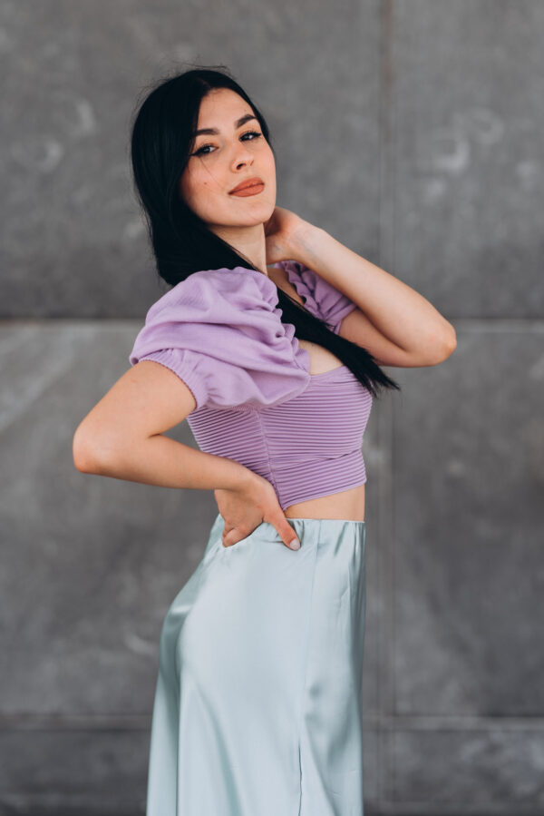DISNEY PURPLE CROPPED TOP - Image 3