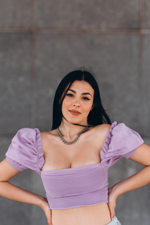 DISNEY PURPLE CROPPED TOP - Image 2