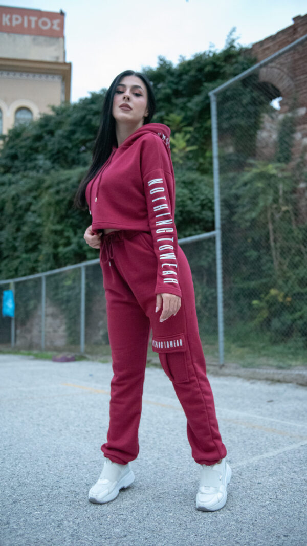 NEWBORN PANTS BURGUNDY - Image 3