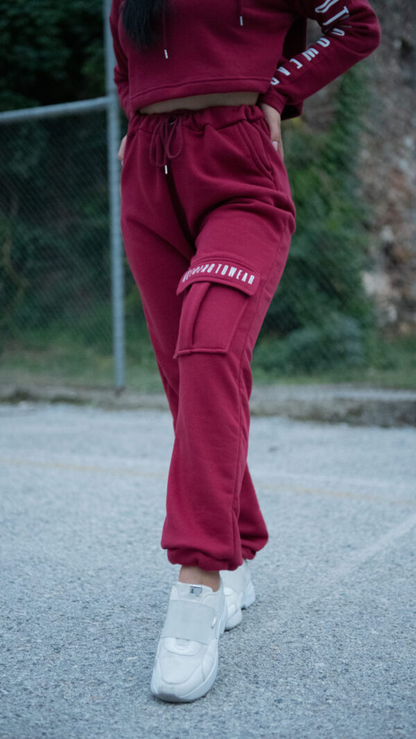 NEWBORN PANTS BURGUNDY