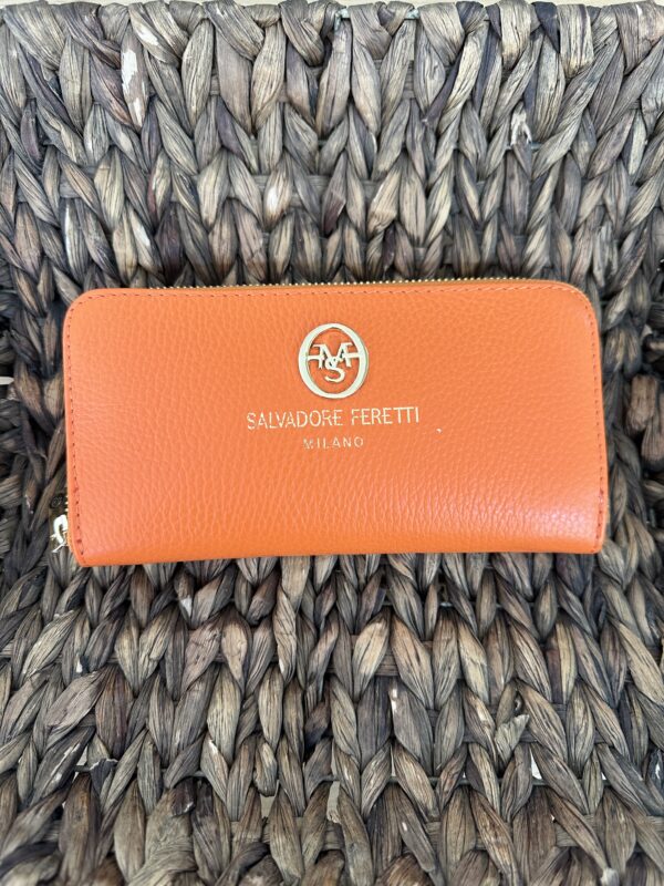 Orange Leather Wallet