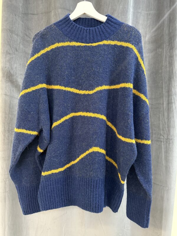 SWEATER blue-yellow SANDWICH_ - Image 2